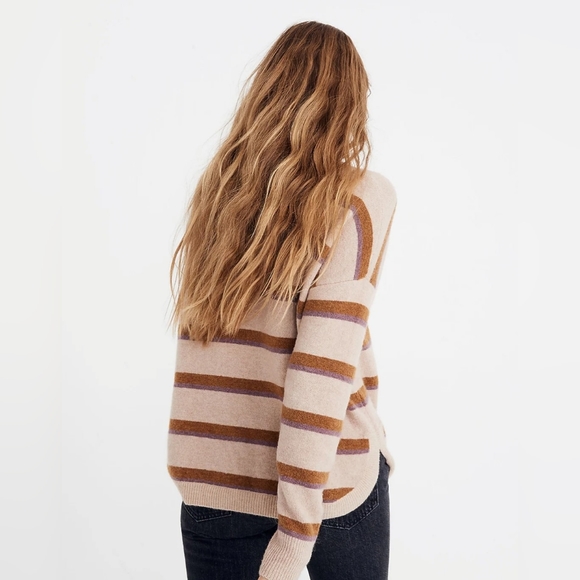 Madewell Westlake Striped Pullover Sweater Womens Small Multi Coziest Yarn Comfy - Picture 5 of 11